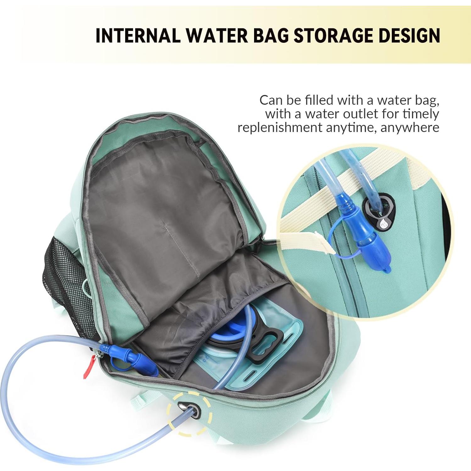 40L Waterproof Hiking Backpack with Rain Cover, Outdoor Sport Travel Bag Daypack for Camping Climbing Skiing Cycling (Pea-green)