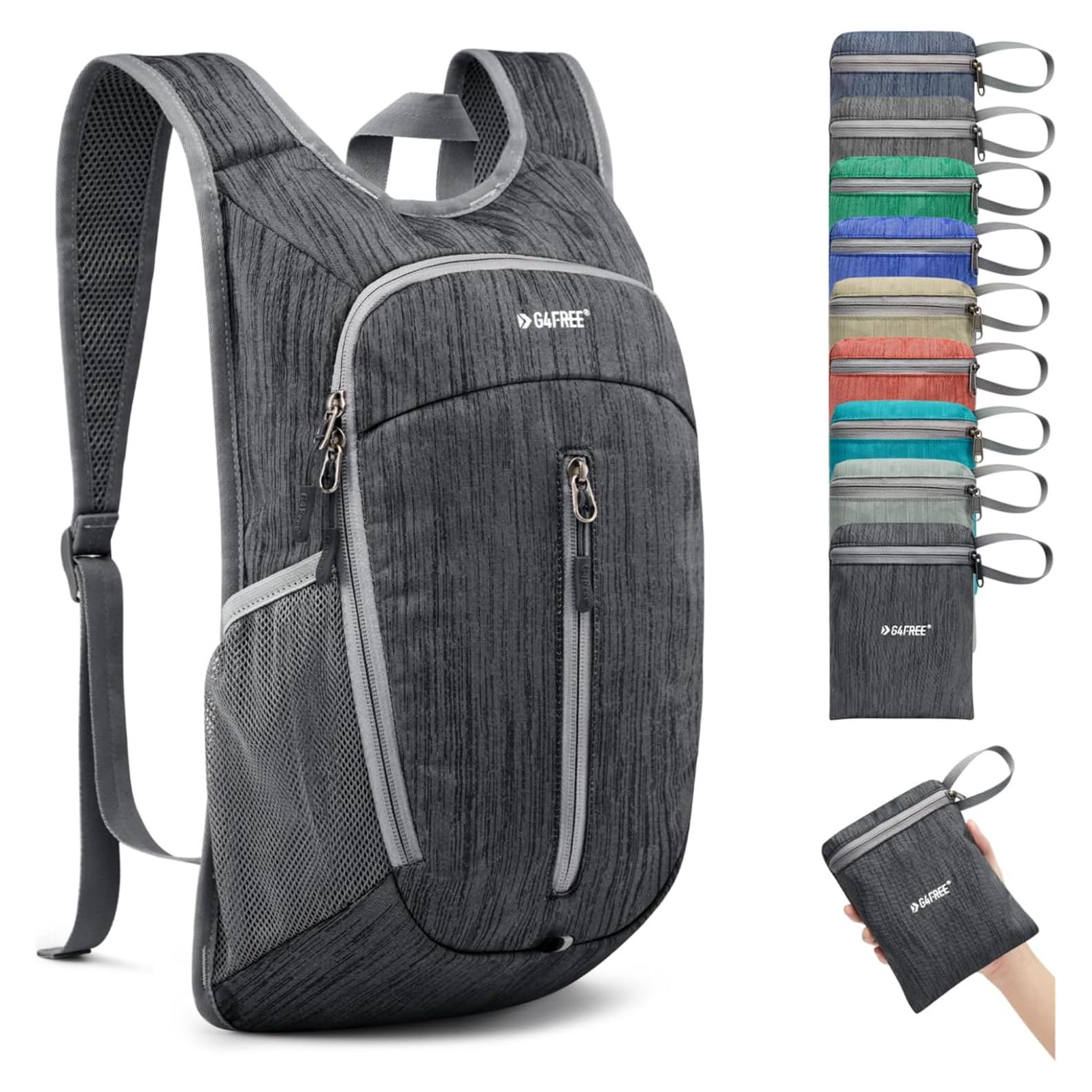 Mochila de Senderismo Plegable G4Free 10L Negra Ligera