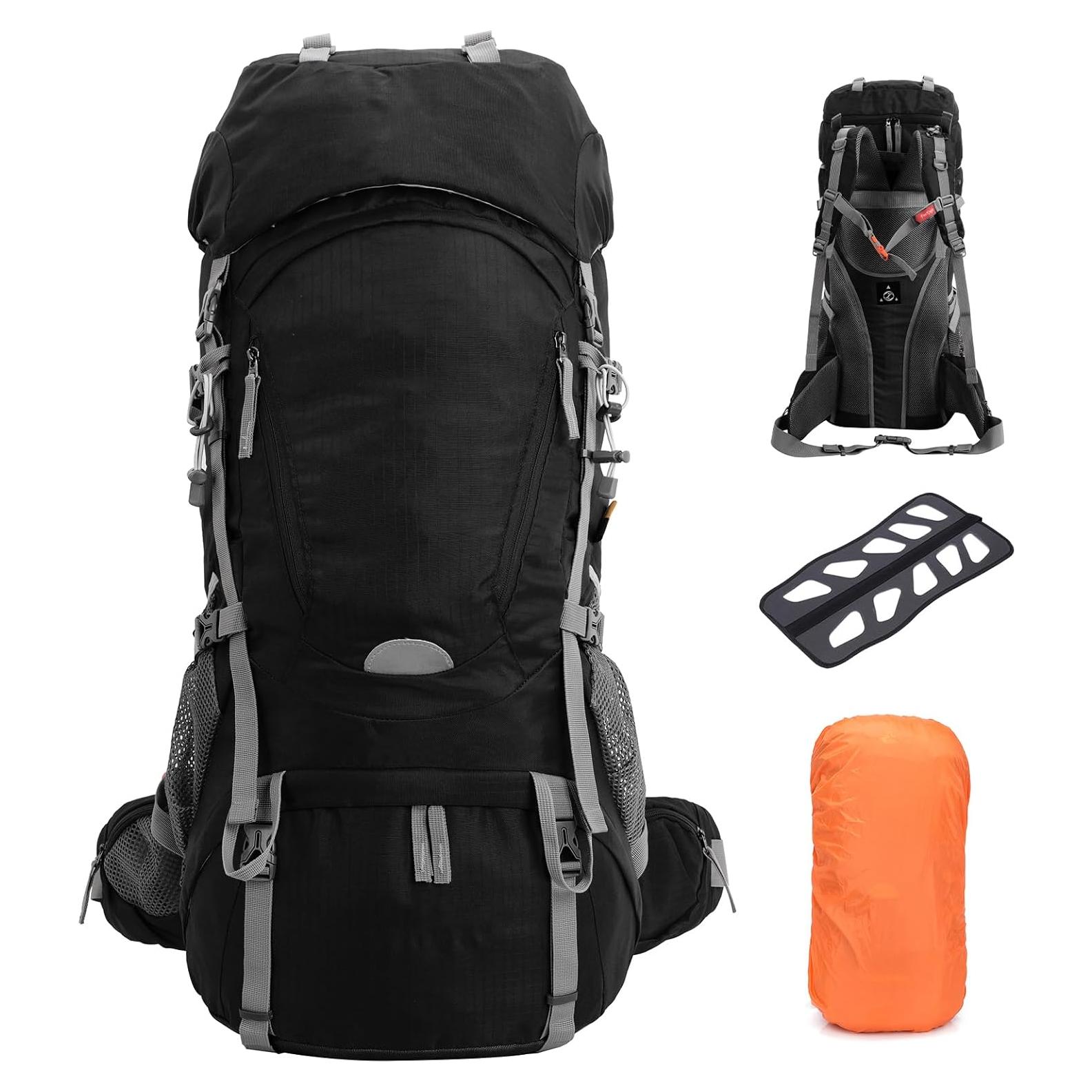 Mochila de Senderismo 60L Outplea Impermeable Negra