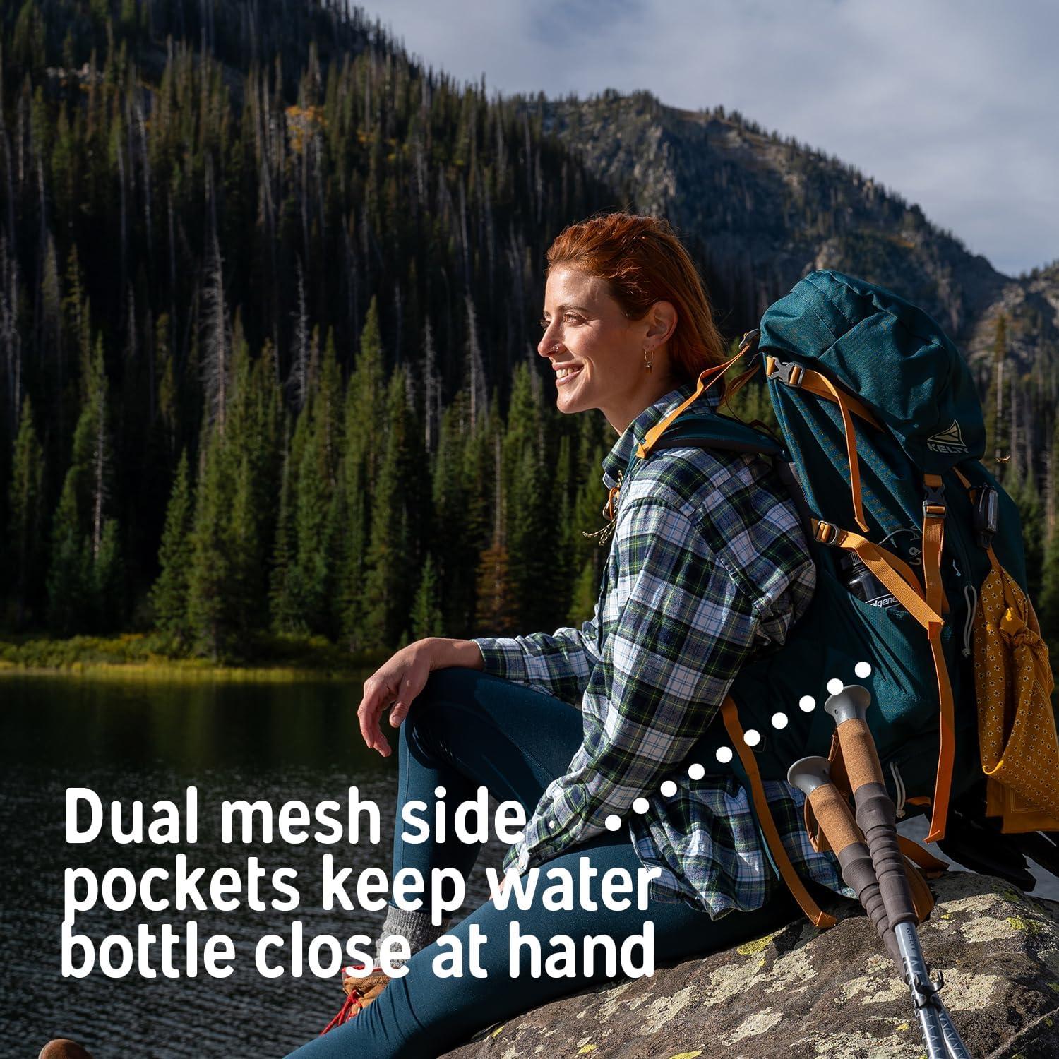 Mochila de Senderismo Kelty Nena 60L para Mujeres Verde