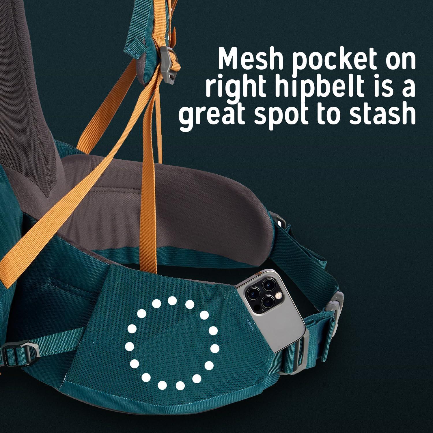 Mochila de Senderismo Kelty Nena 60L para Mujeres Verde