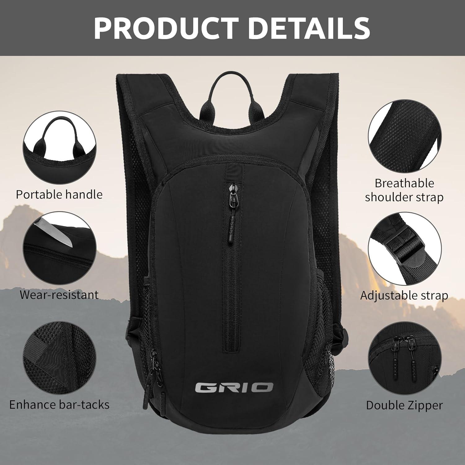 Mochila de Senderismo Plegable GRIO 15L Resistente al Agua