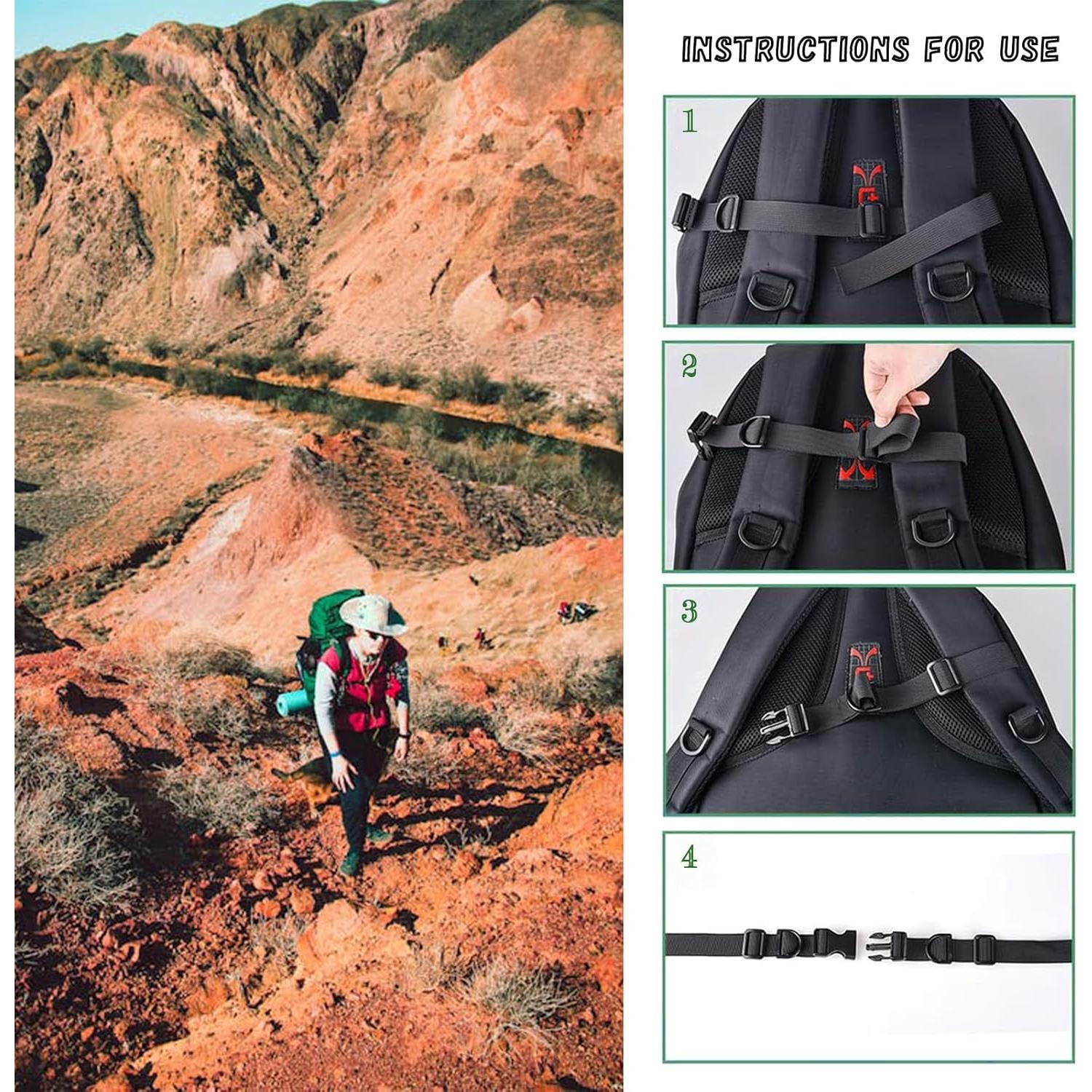 Correas de Pecho para Mochila Snmzlc US224 - Ajustables, Nylon