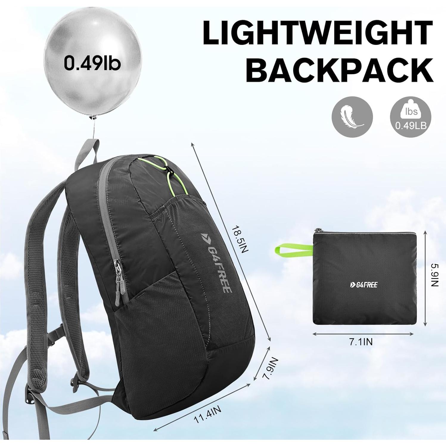 Mochila Plegable G4Free 24L Resistente al Agua para Senderismo
