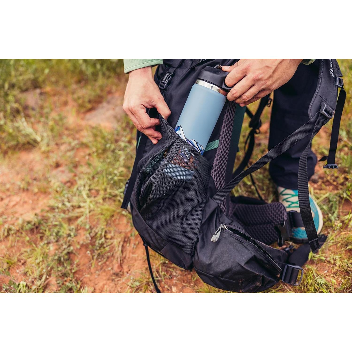 Stout 35L Unisex Backpacking Pack, Breathable Backpanel, Internal Hydration Sleeve for Water Reservoir (Bladder Not Included), One Size Fits All, Forest Black
