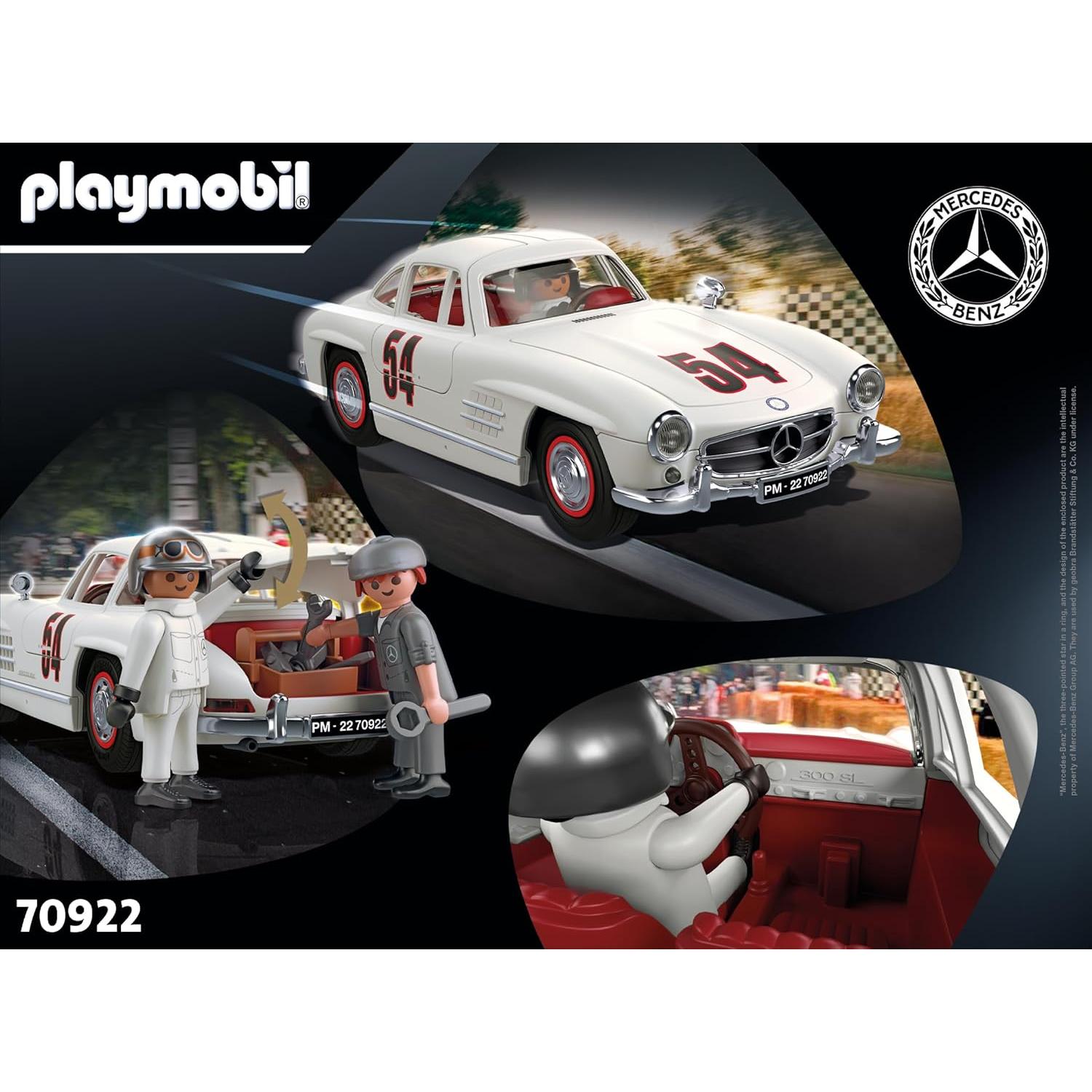 PLAYMOBIL Mercedes-Benz 300 SL con figuras y accesorios