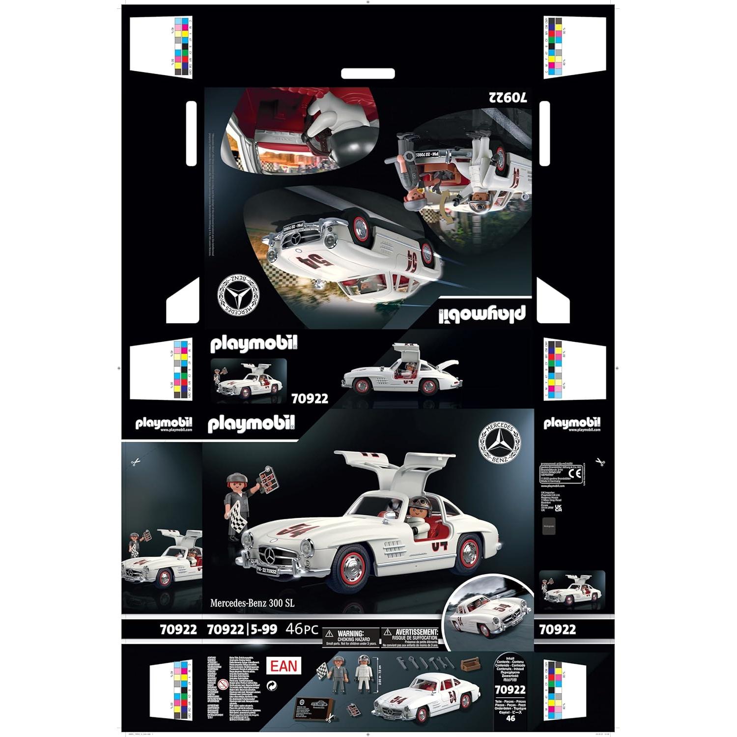 PLAYMOBIL Mercedes-Benz 300 SL con figuras y accesorios