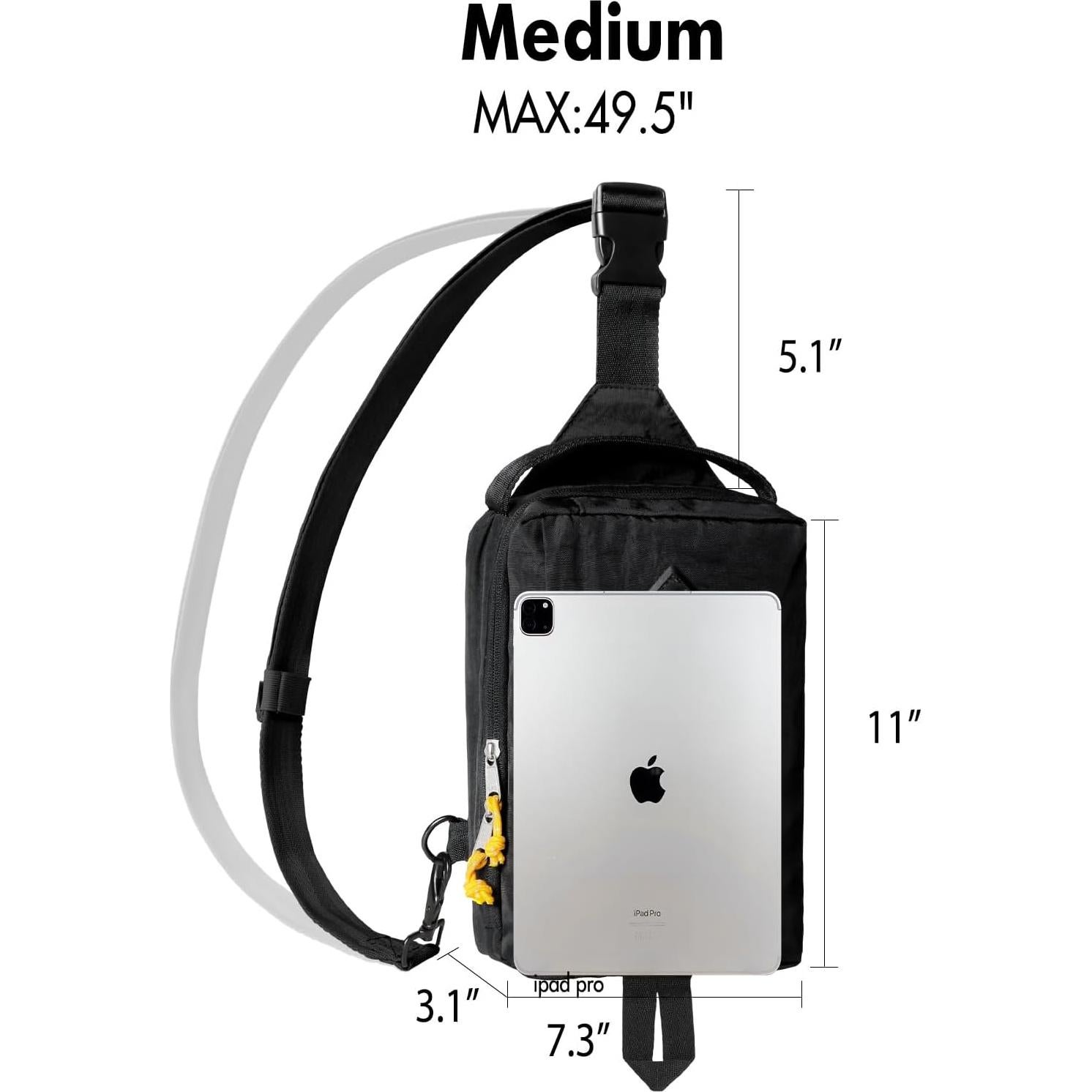 Bolso Bandolera Impermeable Retro Moderno para Hombre y Mujer 21.6x9.9x34cm