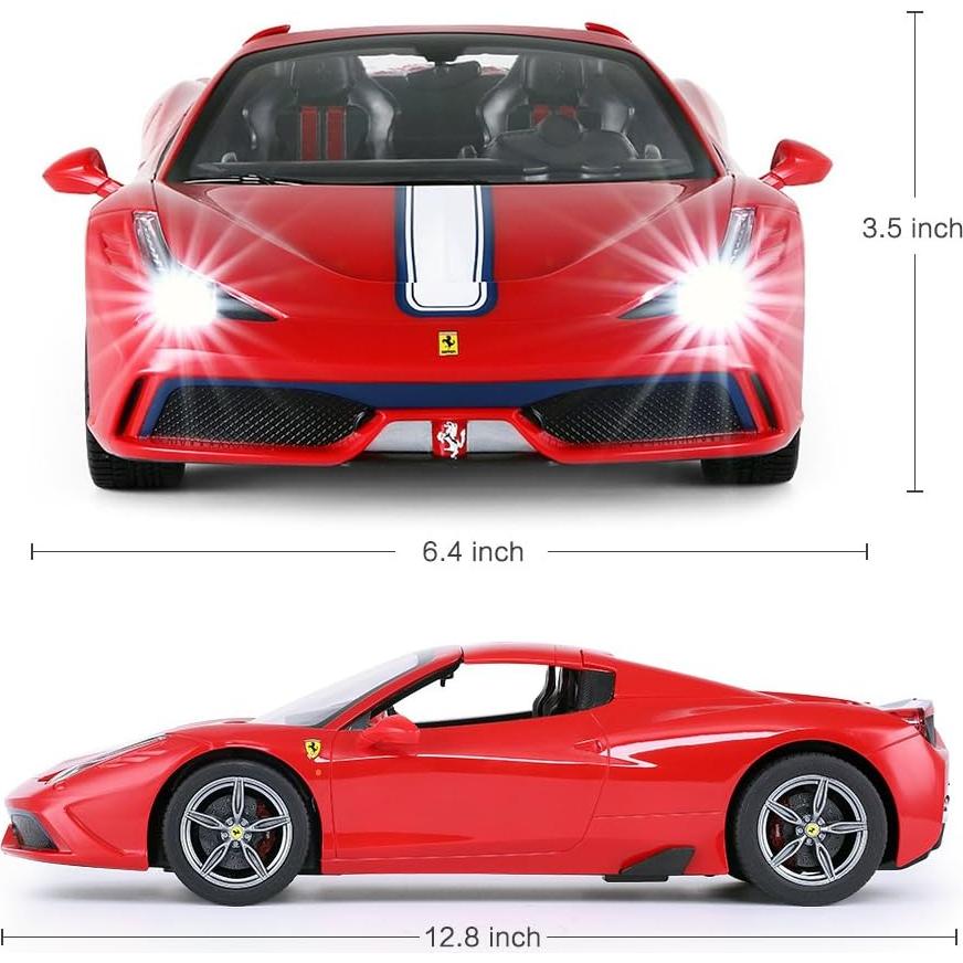 Coche RC Rastar Ferrari 458 Special A Techo Convertible Rojo