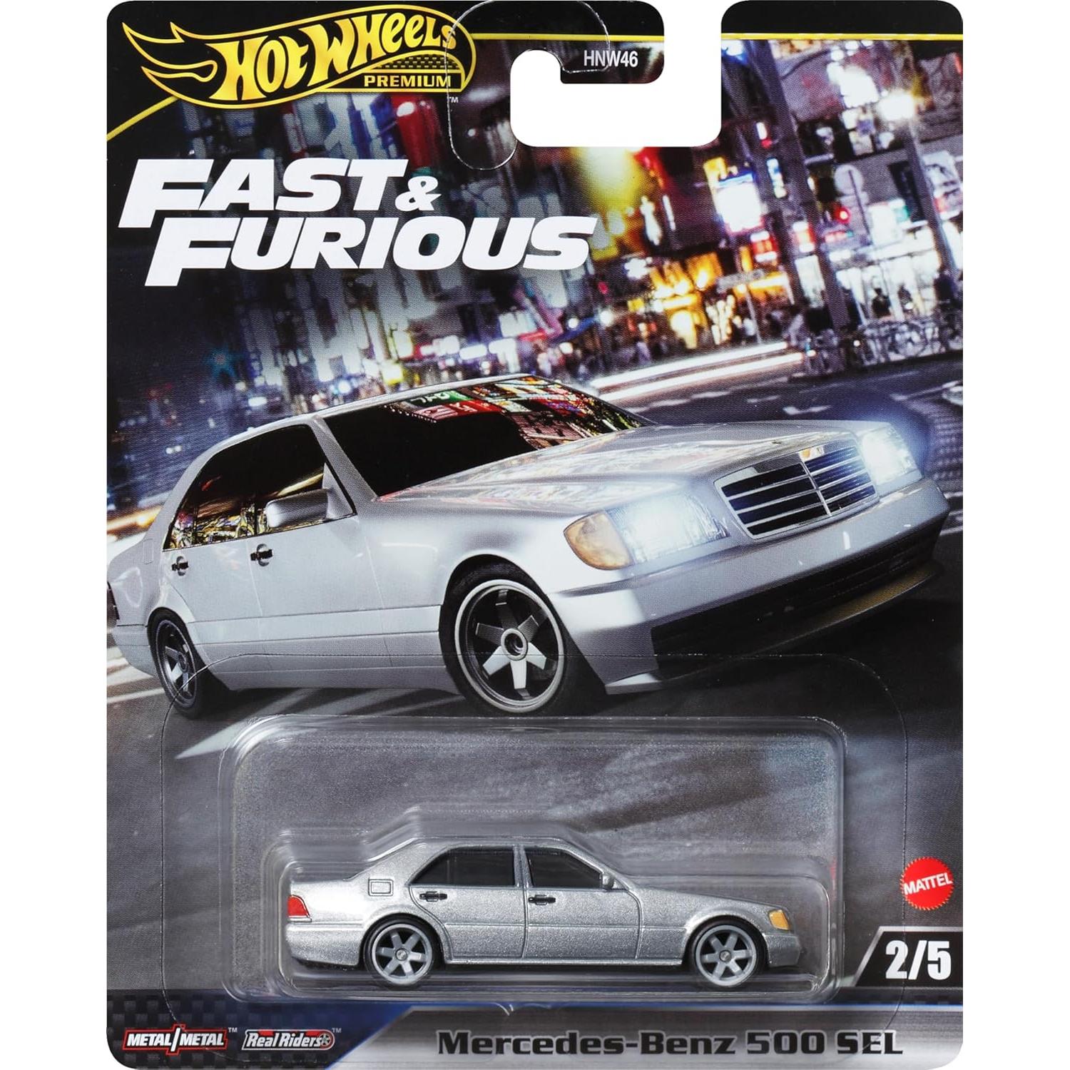 Hot Wheels Coche Premium Rápido y Furioso 1:64 Metal