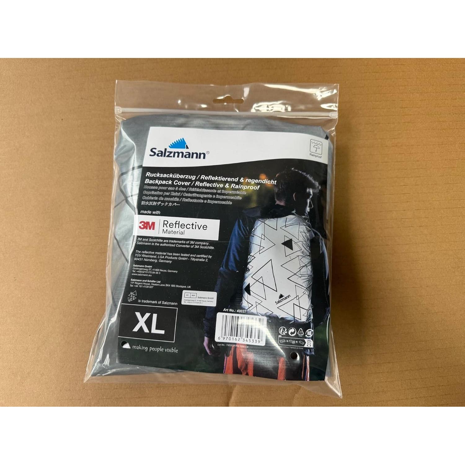 Cubierta Reflectante para Mochila Salzmann 3M - Impermeable 30L/40L