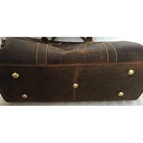 Bolsa de Viaje de Cuero KomalC 61 cm Marrón Envejecido Unisex