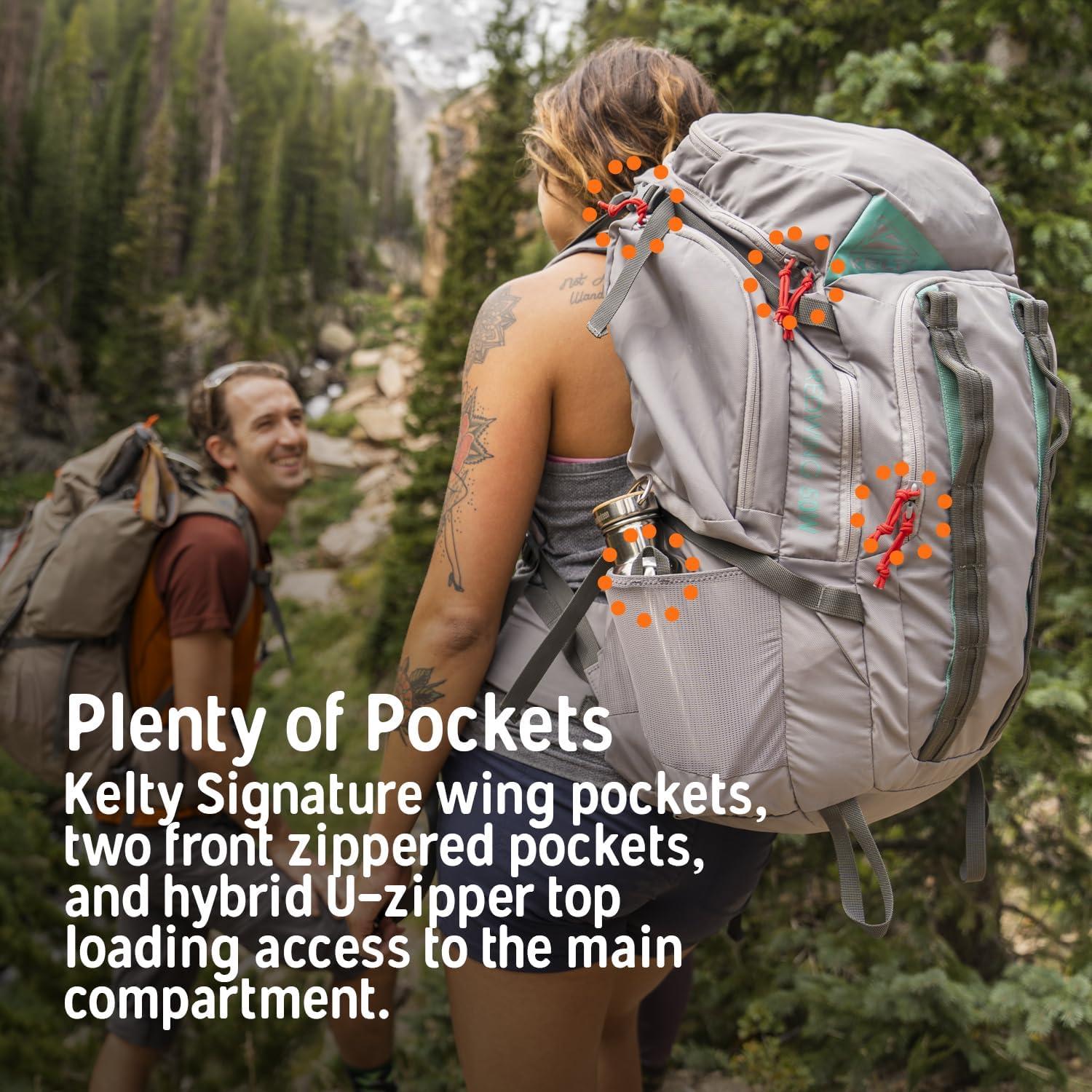 Mochila Kelty Redwing 50L para Mujeres - Ajuste FIT-Pro, Negro