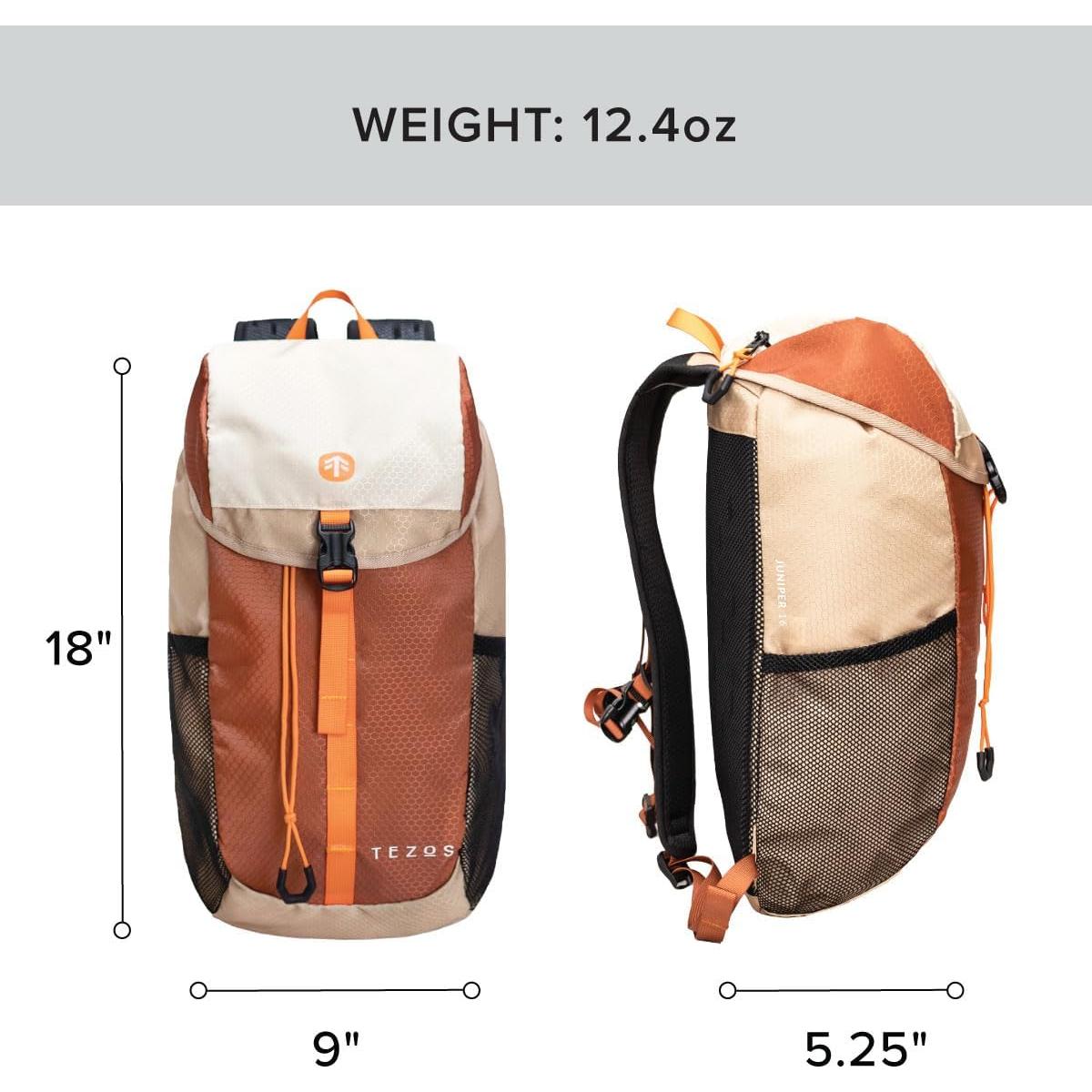 Juniper Daypack, Lightweight Hiking Backpack and Hydration Pack for Camping, Travel, Biking, and the Outdoors, 16 Liter (Desert Sand)