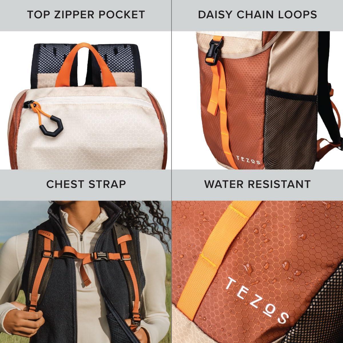 Juniper Daypack, Lightweight Hiking Backpack and Hydration Pack for Camping, Travel, Biking, and the Outdoors, 16 Liter (Desert Sand)