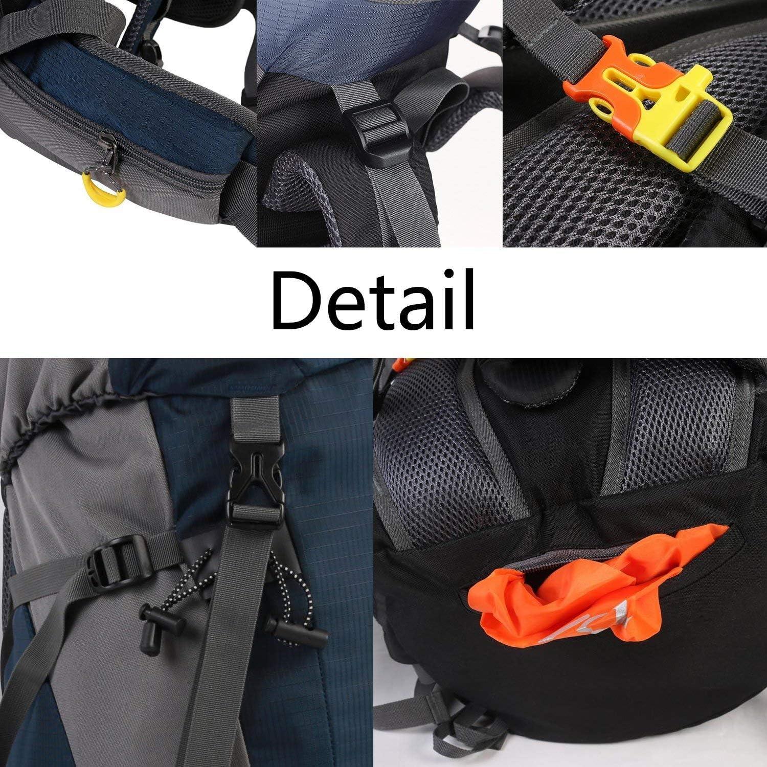 Mochila de Senderismo Esup 50L con Cubierta para Lluvia