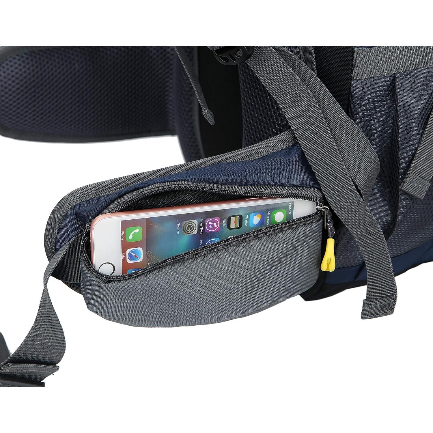 Mochila de Senderismo Esup 50L con Cubierta para Lluvia