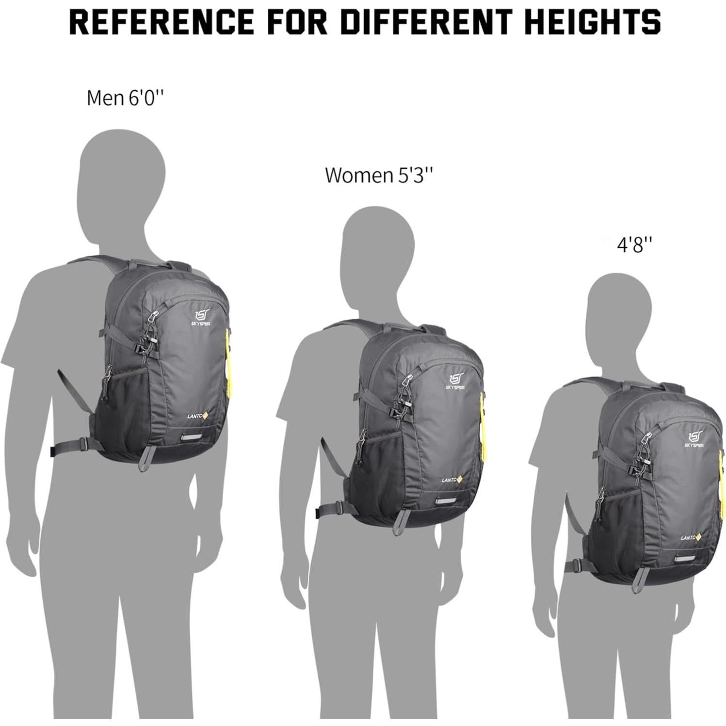 Mochila de Senderismo 20L SKYSPER LANTC20 Unisex Gris Oscuro