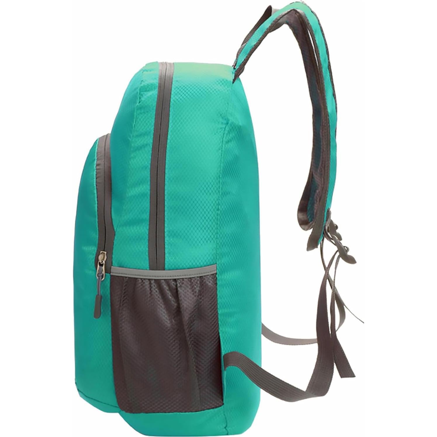 Mochila Plegable Ligera Jinlai Verde Azulado Resistente al Agua