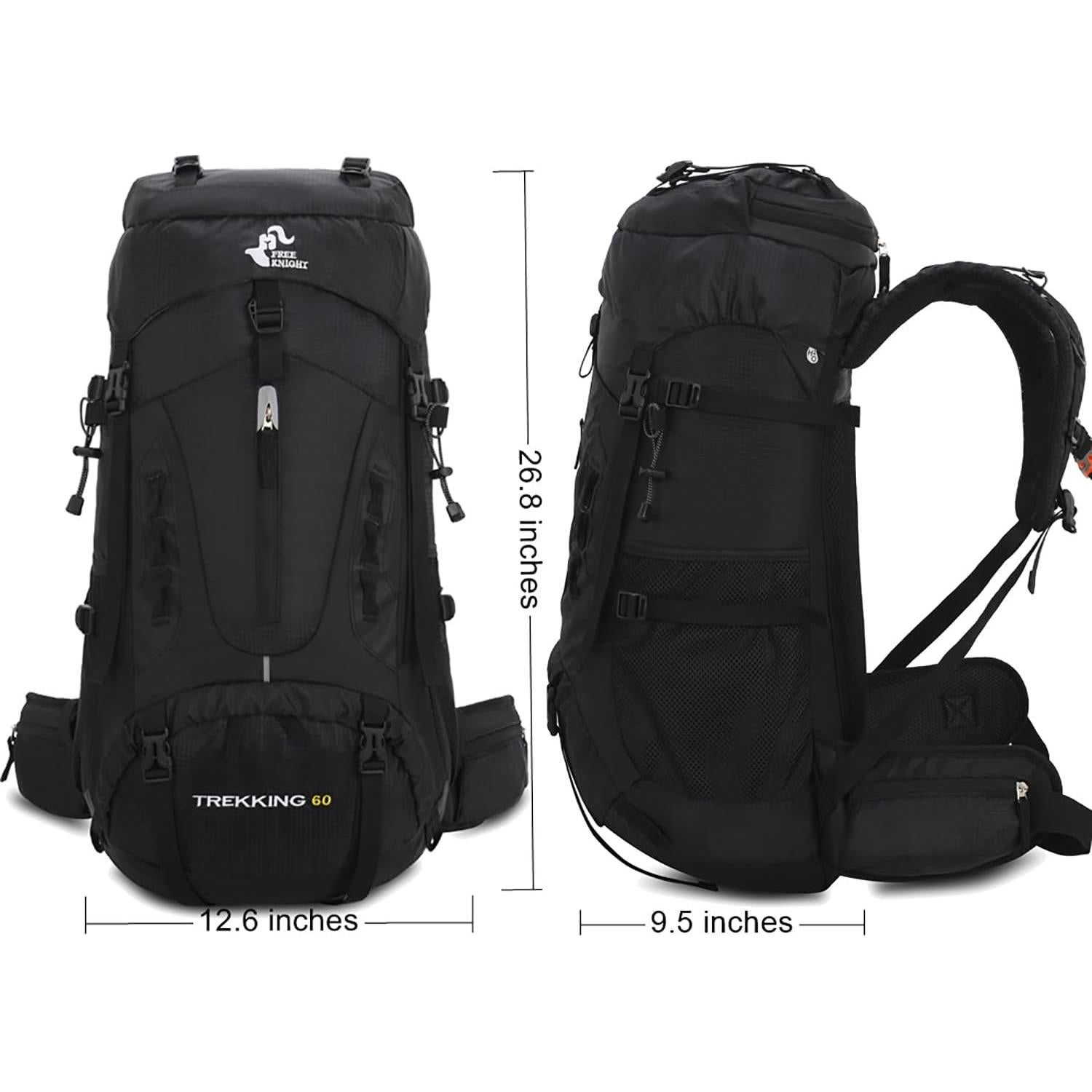 Mochila de senderismo Bseash 60L impermeable con cubierta