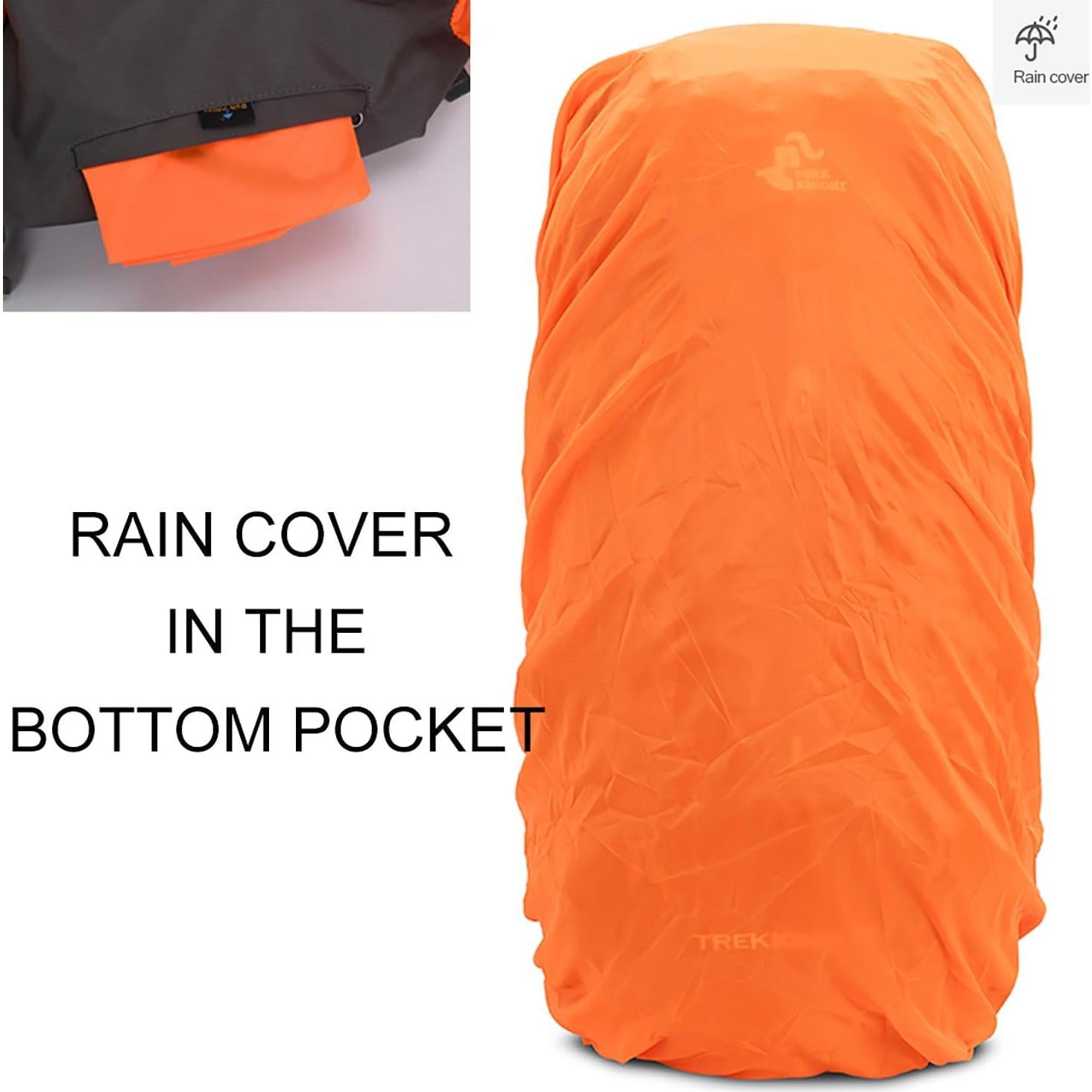 Mochila de senderismo Bseash 60L impermeable con cubierta