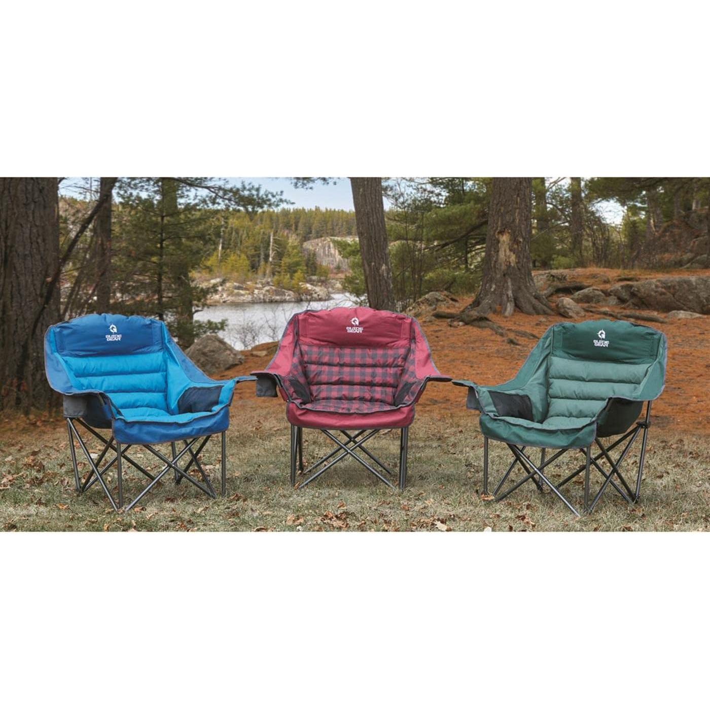 Silla de Camping Plegable Guía Gear XL Cuadros Rojos 400 lb