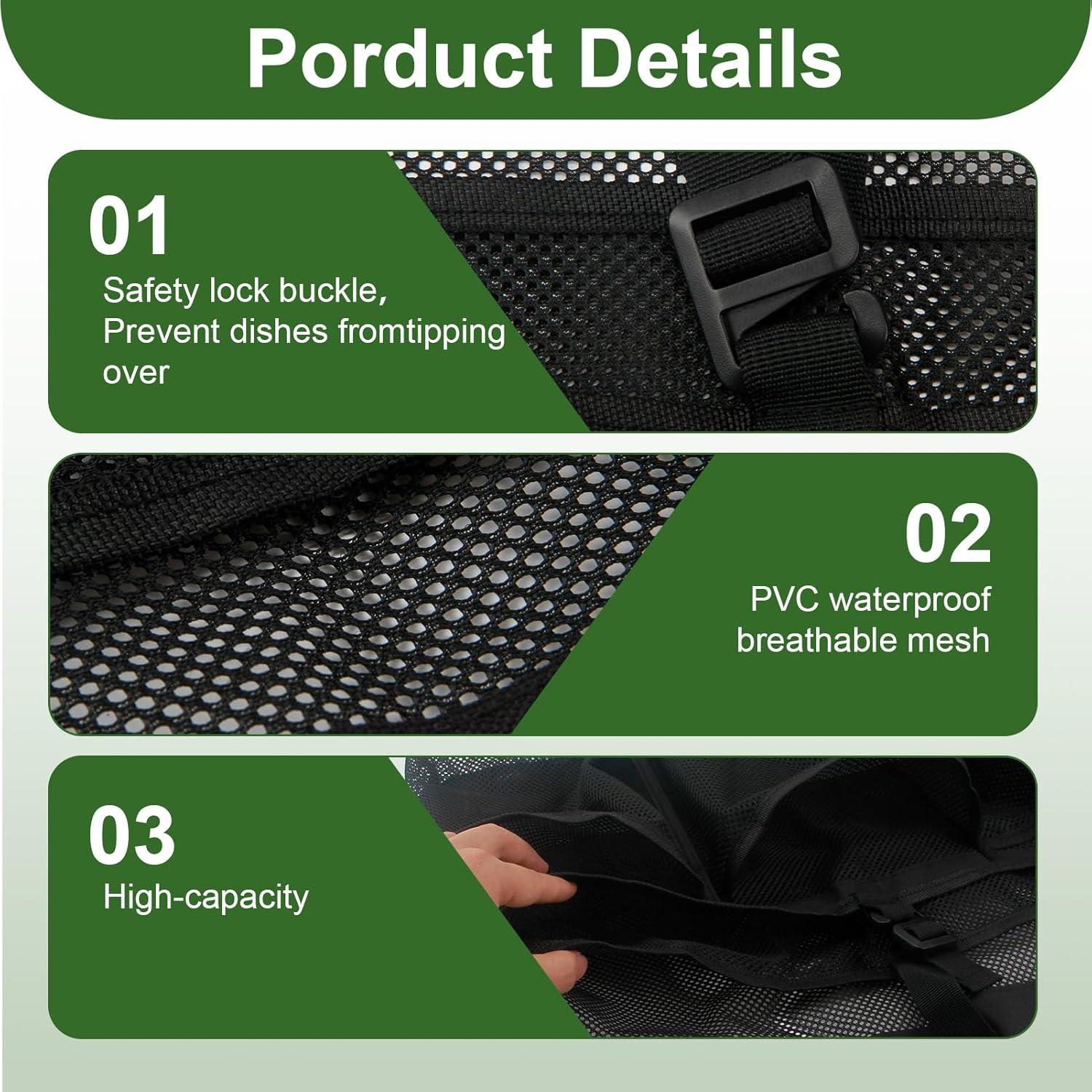 Bolsa de Secado de Platos Plegable Hagsfire para Camping