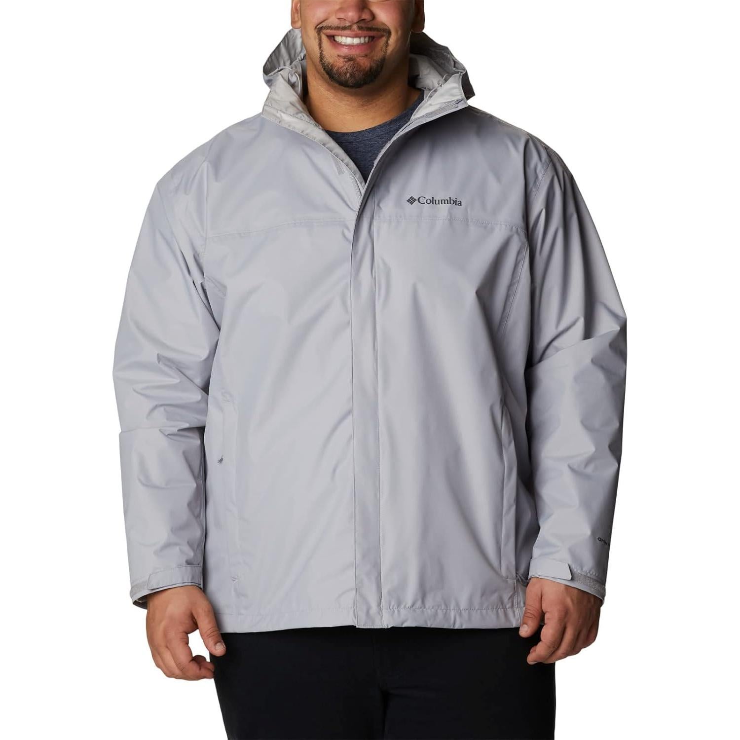 Chaqueta de Lluvia Impermeable II Hombre Columbia Gris Grande