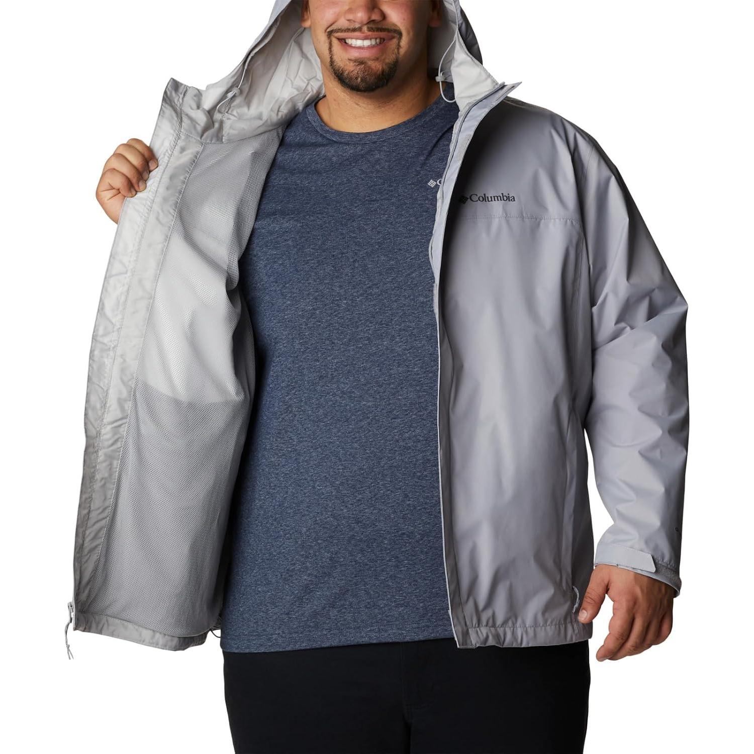 Chaqueta de Lluvia Impermeable II Hombre Columbia Gris Grande