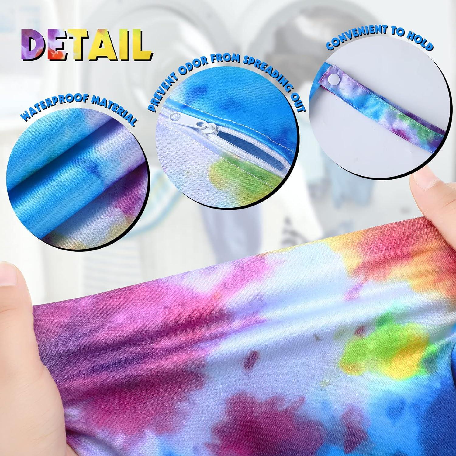 Shappy 2 Pcs Large Travel Laundry Bag Washable Waterproof Wet Dry Bag Large Dirty Clothes Bag Bathing Workout Bag(Tie Dye Style)