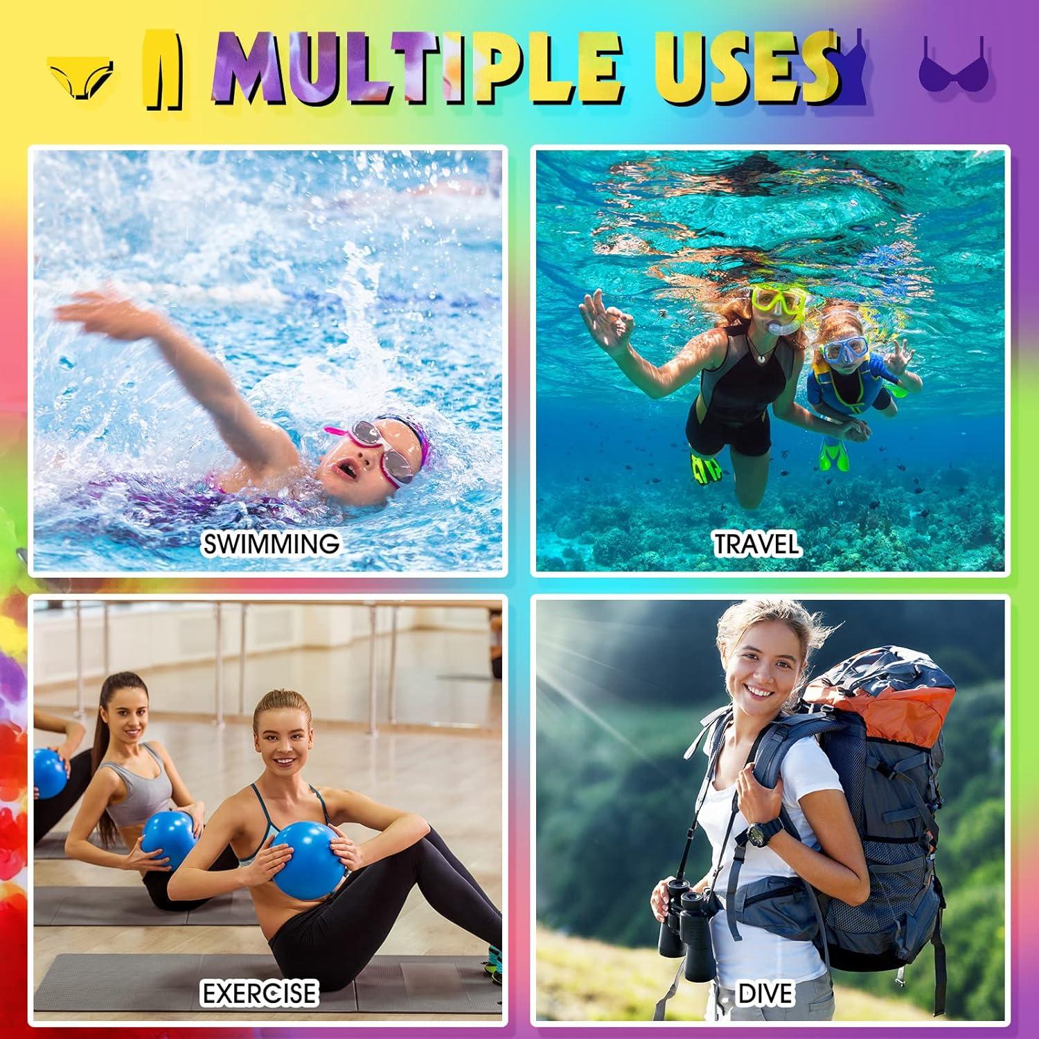 Shappy 2 Pcs Large Travel Laundry Bag Washable Waterproof Wet Dry Bag Large Dirty Clothes Bag Bathing Workout Bag(Tie Dye Style)