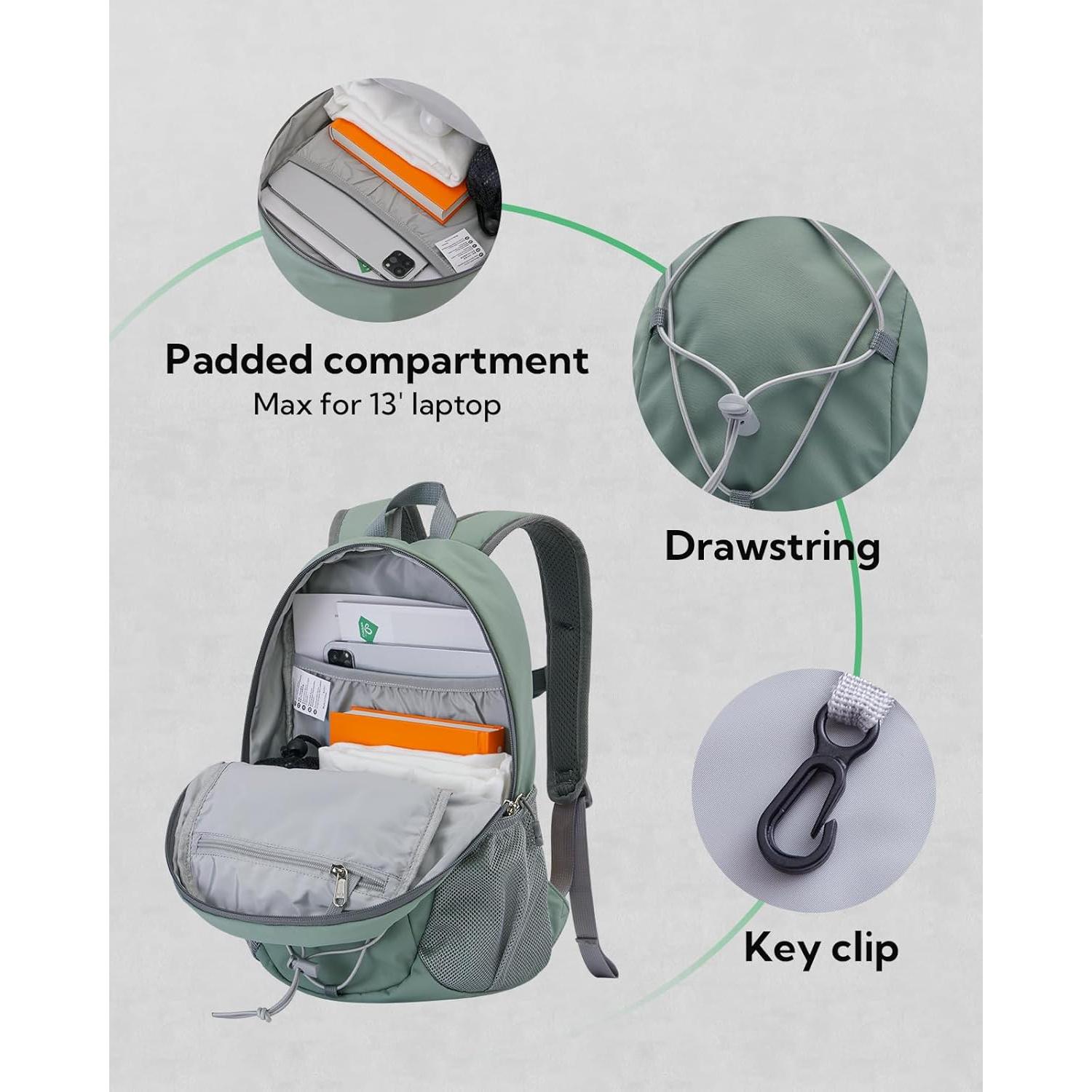 Mochila de Senderismo WATERFLY 12L Unisex Verde Guisante