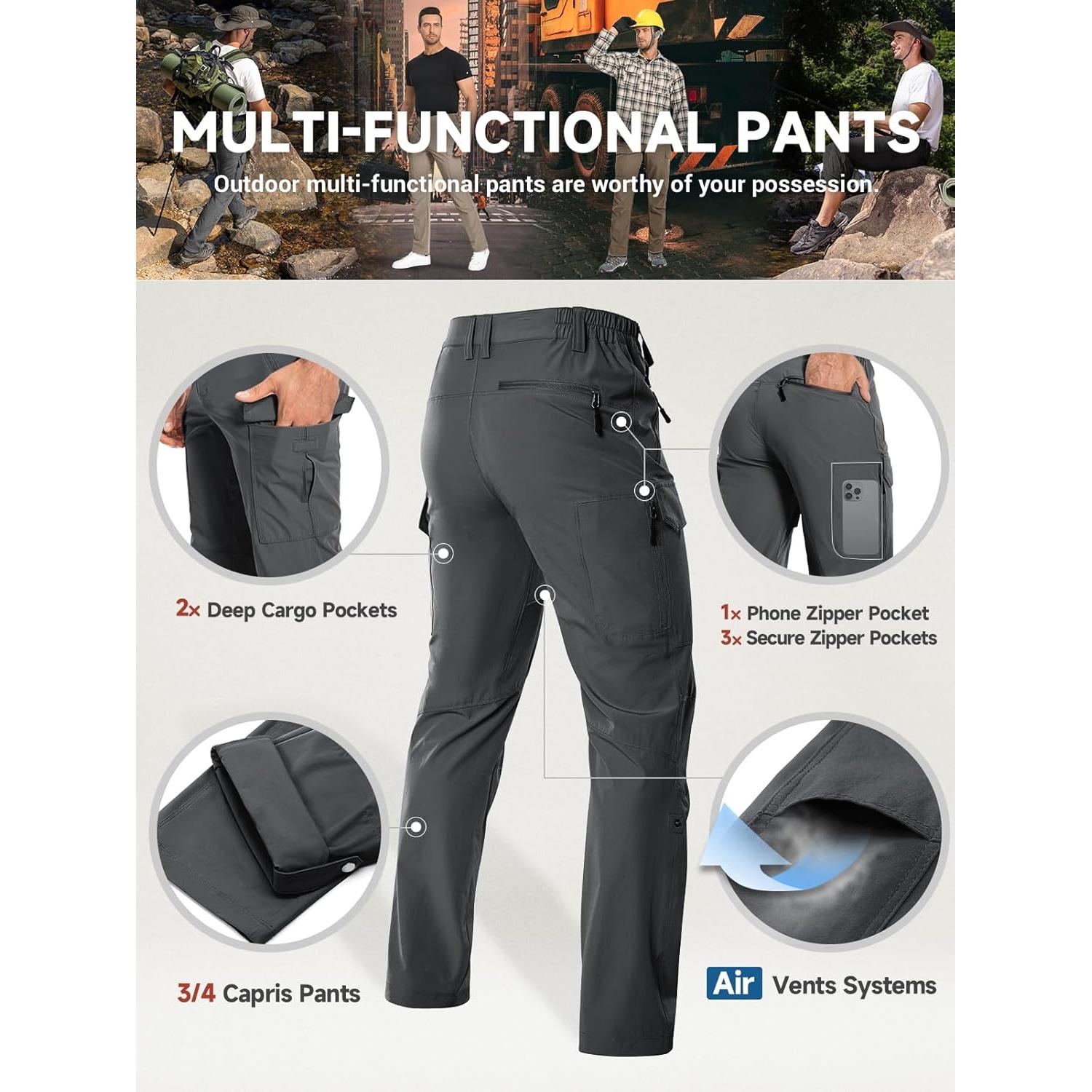 Pantalones Cargo de Senderismo Moosehill Ligeros 32W x 30L