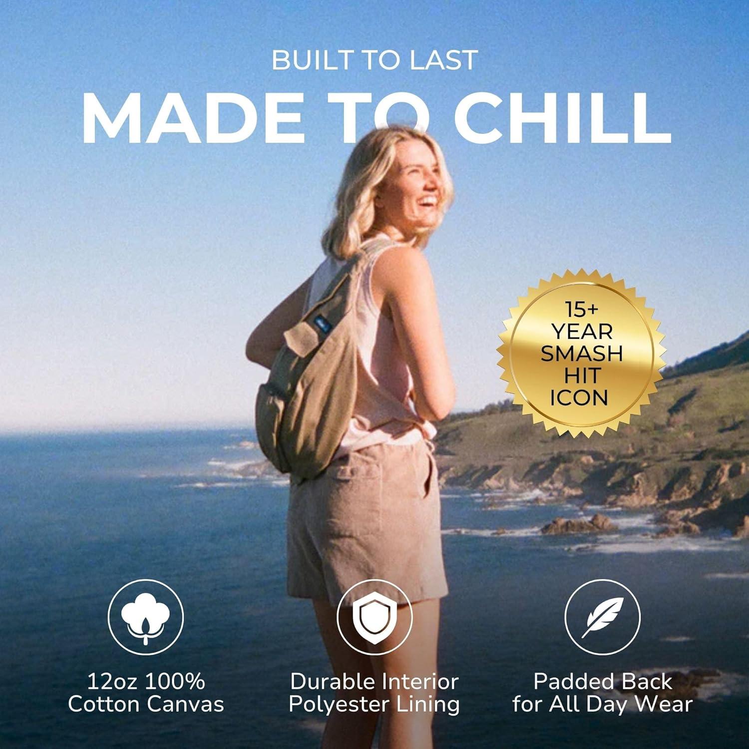 KAVU Original Rope Bag Sling Pack with Adjustable Rope Shoulder Strap