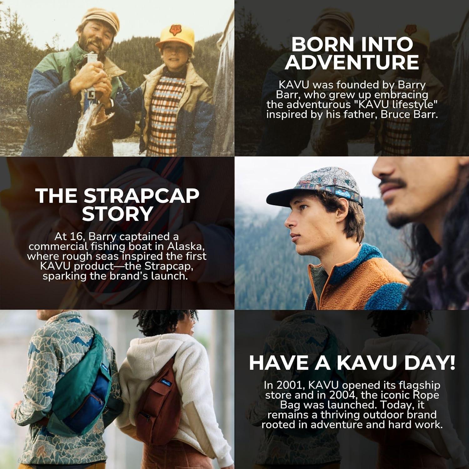 KAVU Original Rope Bag Sling Pack with Adjustable Rope Shoulder Strap