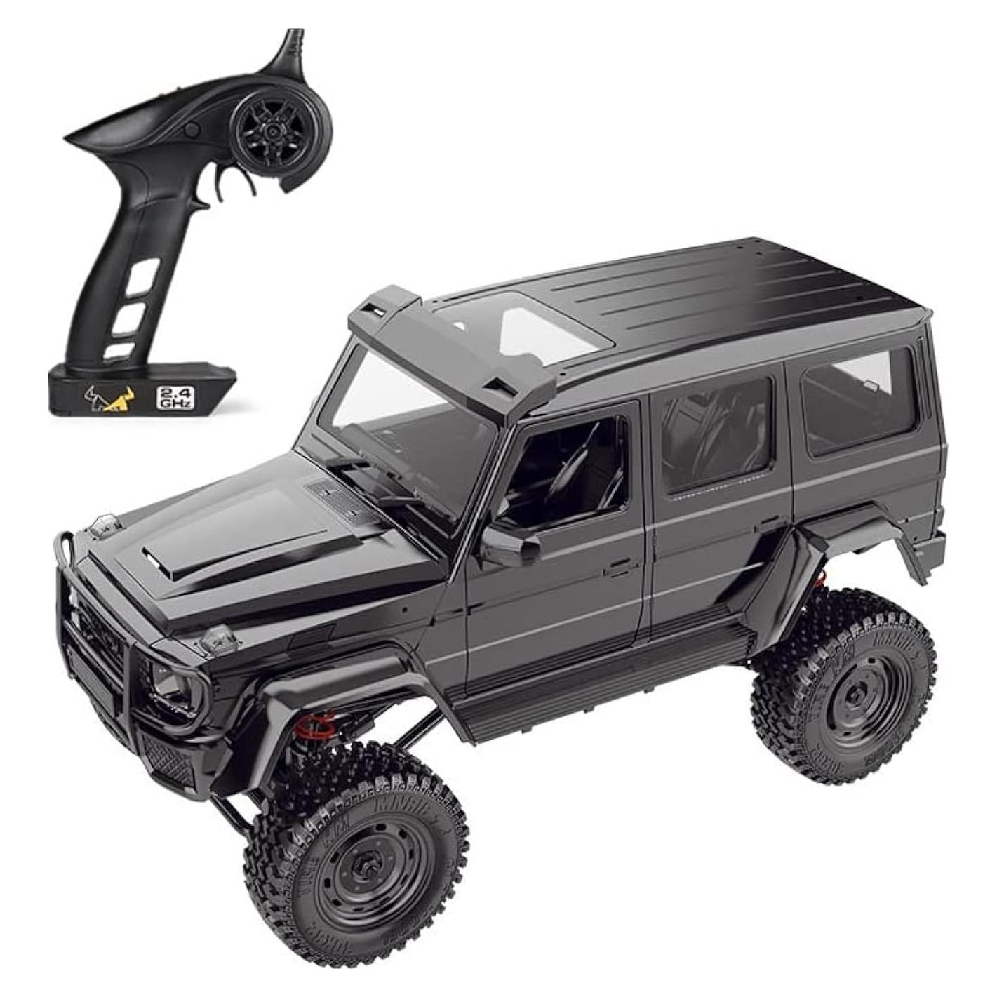 R/C MN-86 4WD 1/12 2.4G Monster Truck Remote Control G500 RC Car Rock Crawler Climbing Off Road Truck w/Headlight RTR Vehicle Models for Kids and Adults - Black