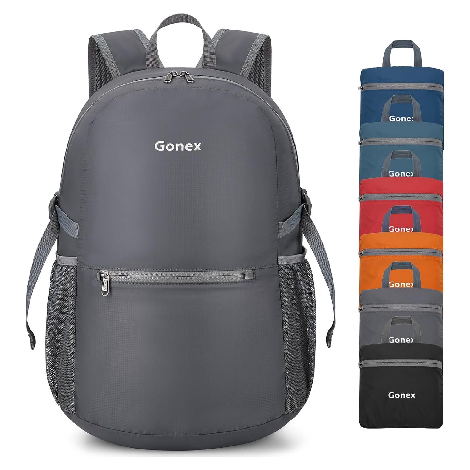 Mochila Plegable Gonex 30L Ultra Ligera Gris para Senderismo
