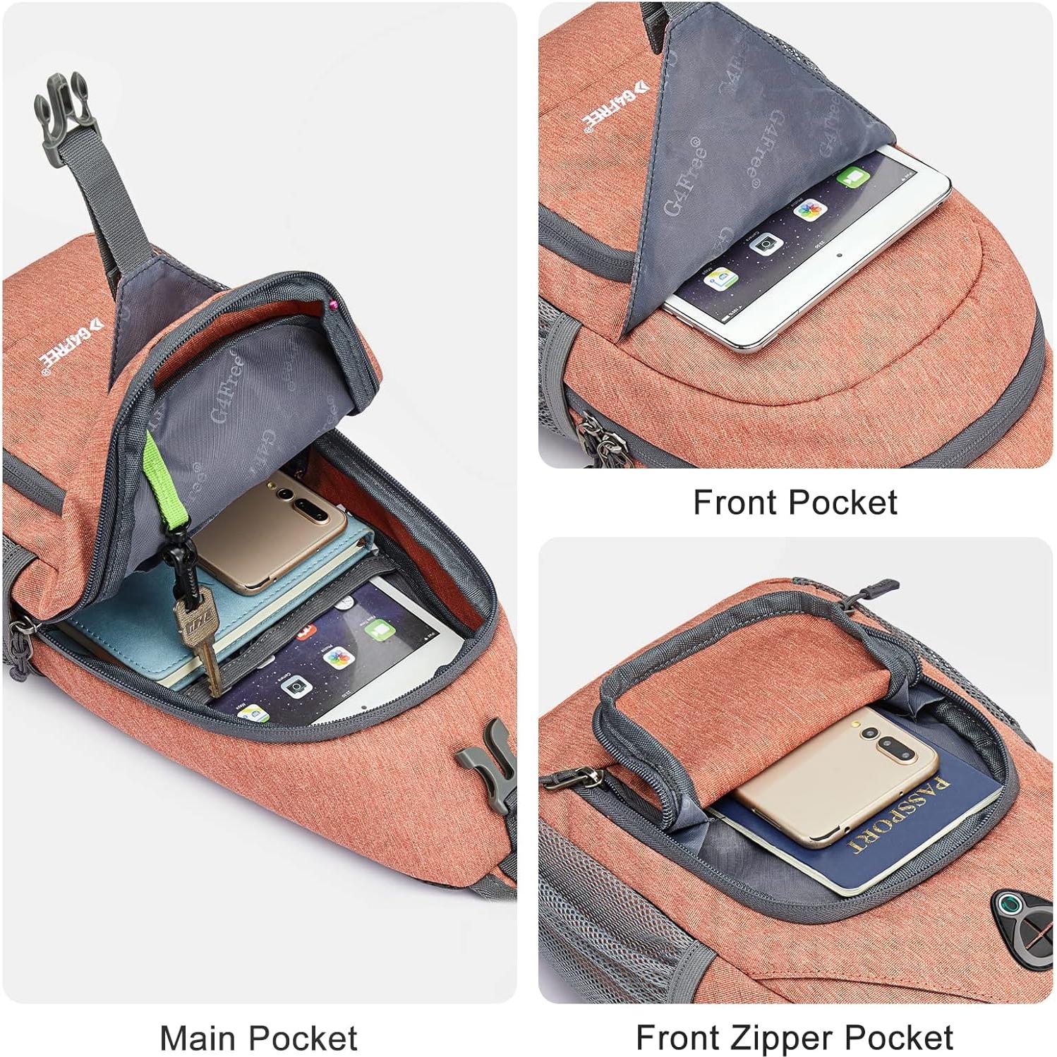 Mochila Cruzada G4Free Tn22b091d con Protección RFID 7L