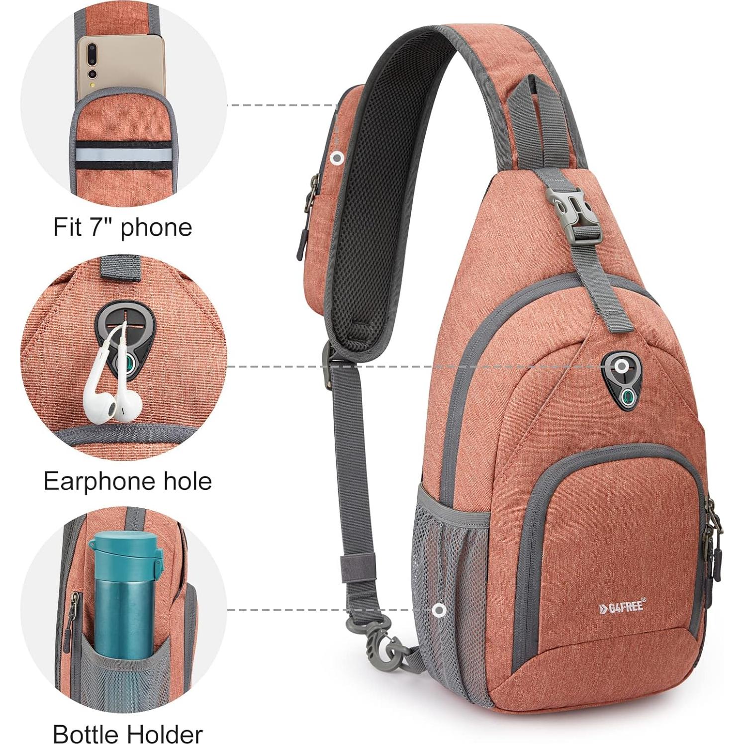 Mochila Cruzada G4Free Tn22b091d con Protección RFID 7L