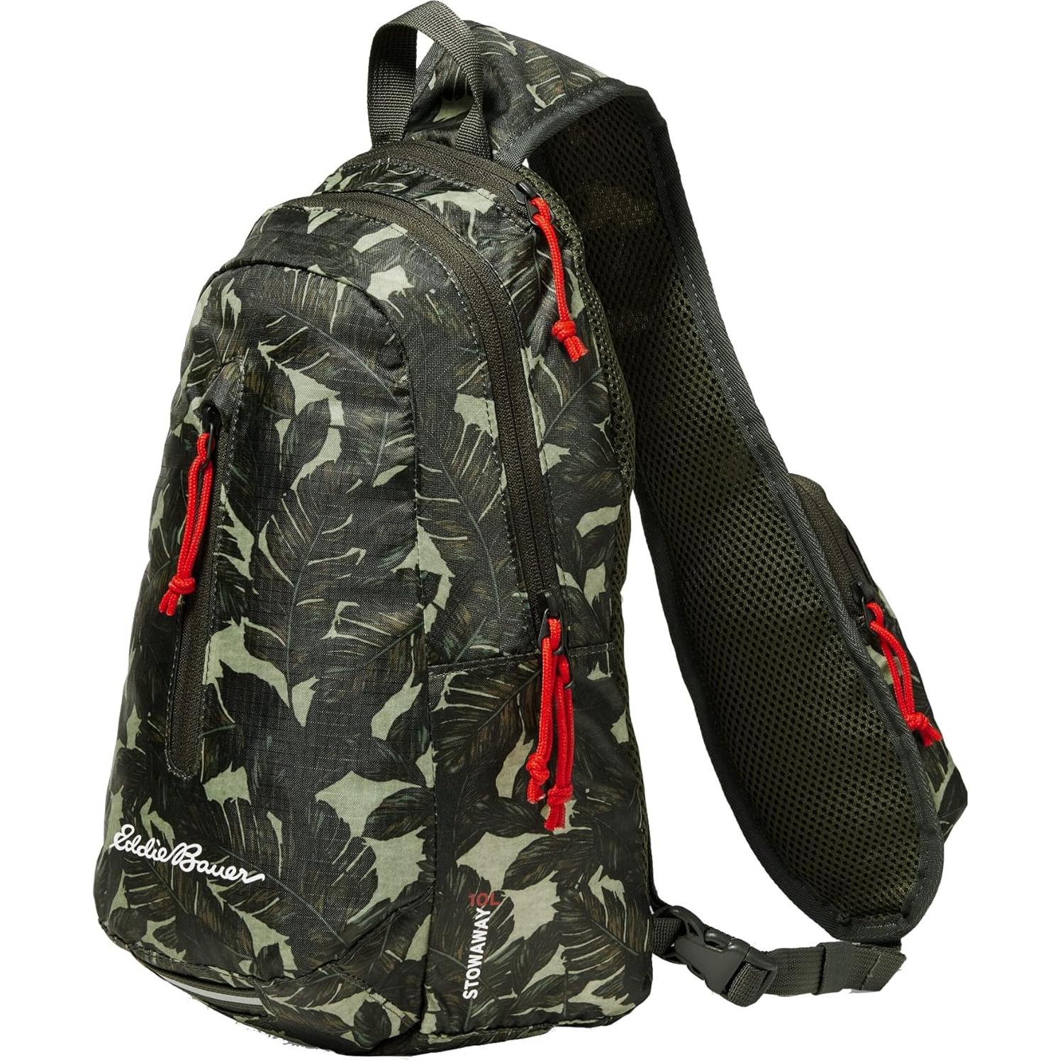 Bolsa Sling Plegable Eddie Bauer 10L Verde Oscuro - Nylon Ripstop
