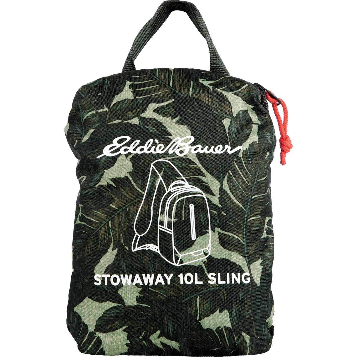 Bolsa Sling Plegable Eddie Bauer 10L Verde Oscuro - Nylon Ripstop