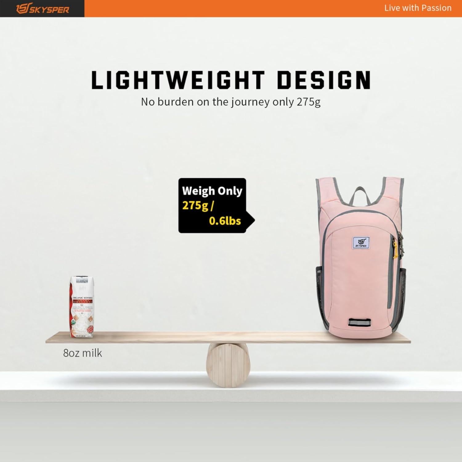 Mochila de Día Plegable SKYSPER 10L para Senderismo Unisex