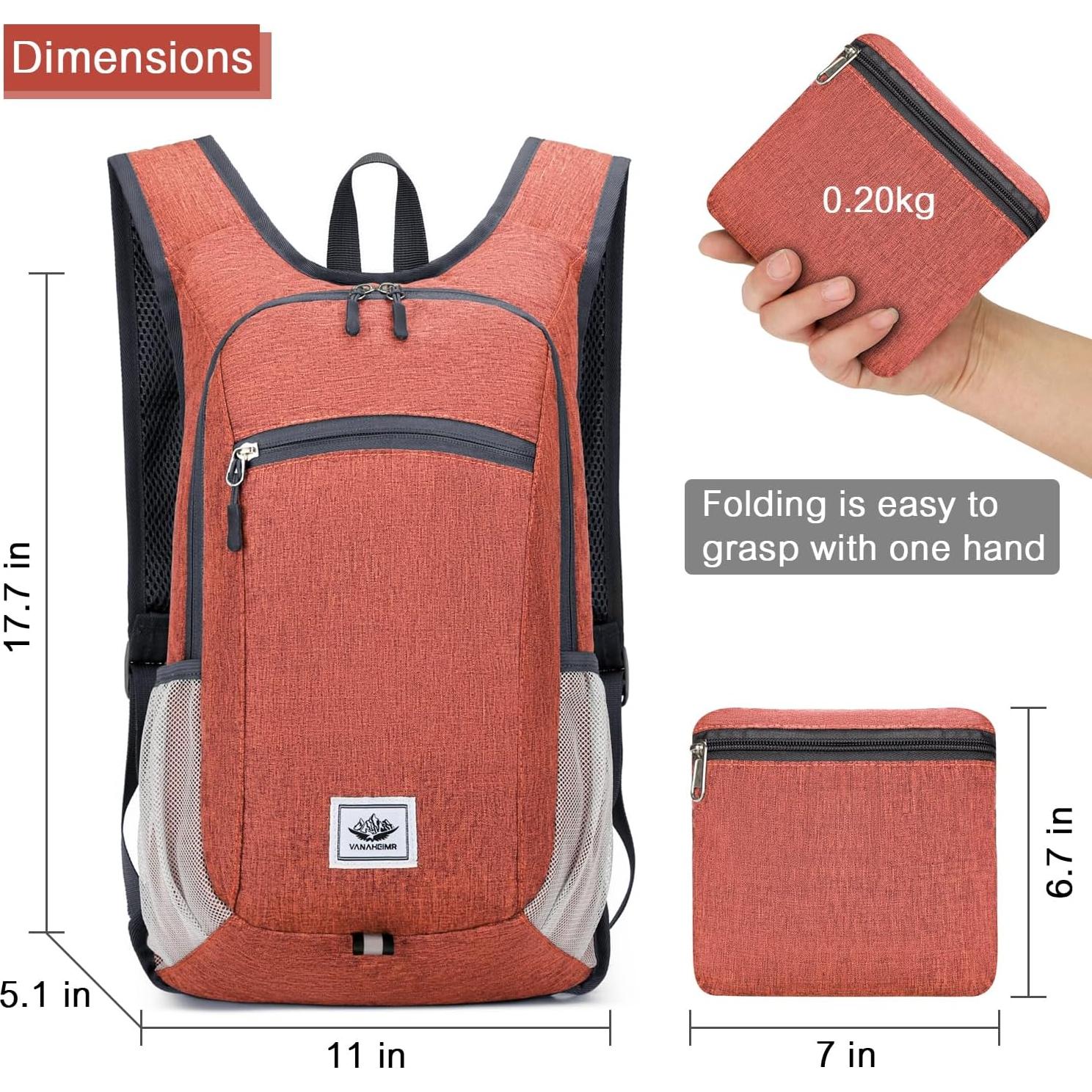 Mochila Plegable 15L Esup para Senderismo Impermeable Unisex