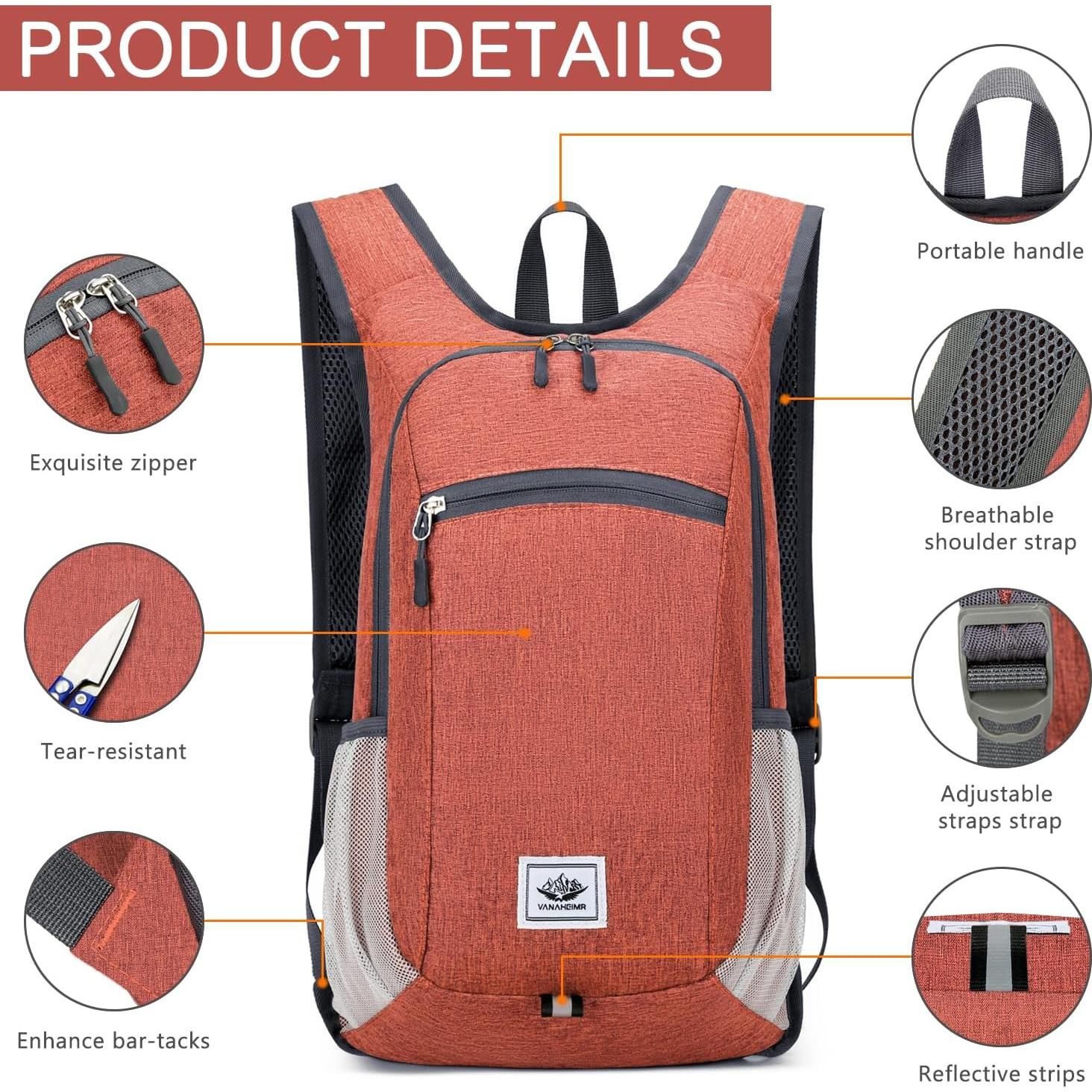Mochila Plegable 15L Esup para Senderismo Impermeable Unisex