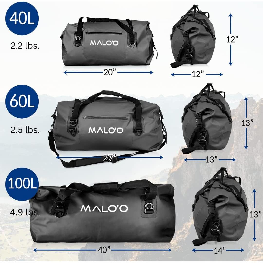 Bolsa Duffel Impermeable Malo'o 60L - Secado Rápido para Aventura