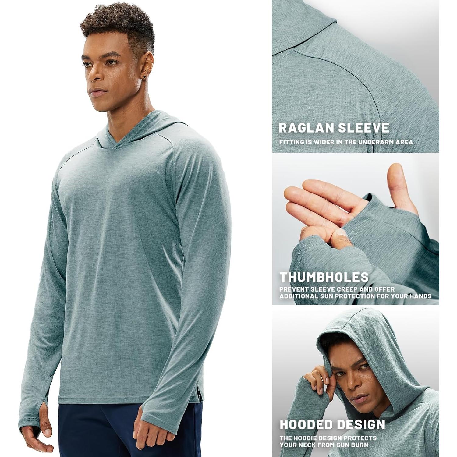 Sudadera MIER Hombre UPF 50+ Manga Larga Azul Humo