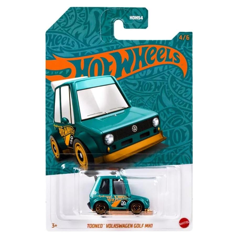 Hot Wheels Volkswagen Golf MK1 Toon 1:64 Perla y Cromo