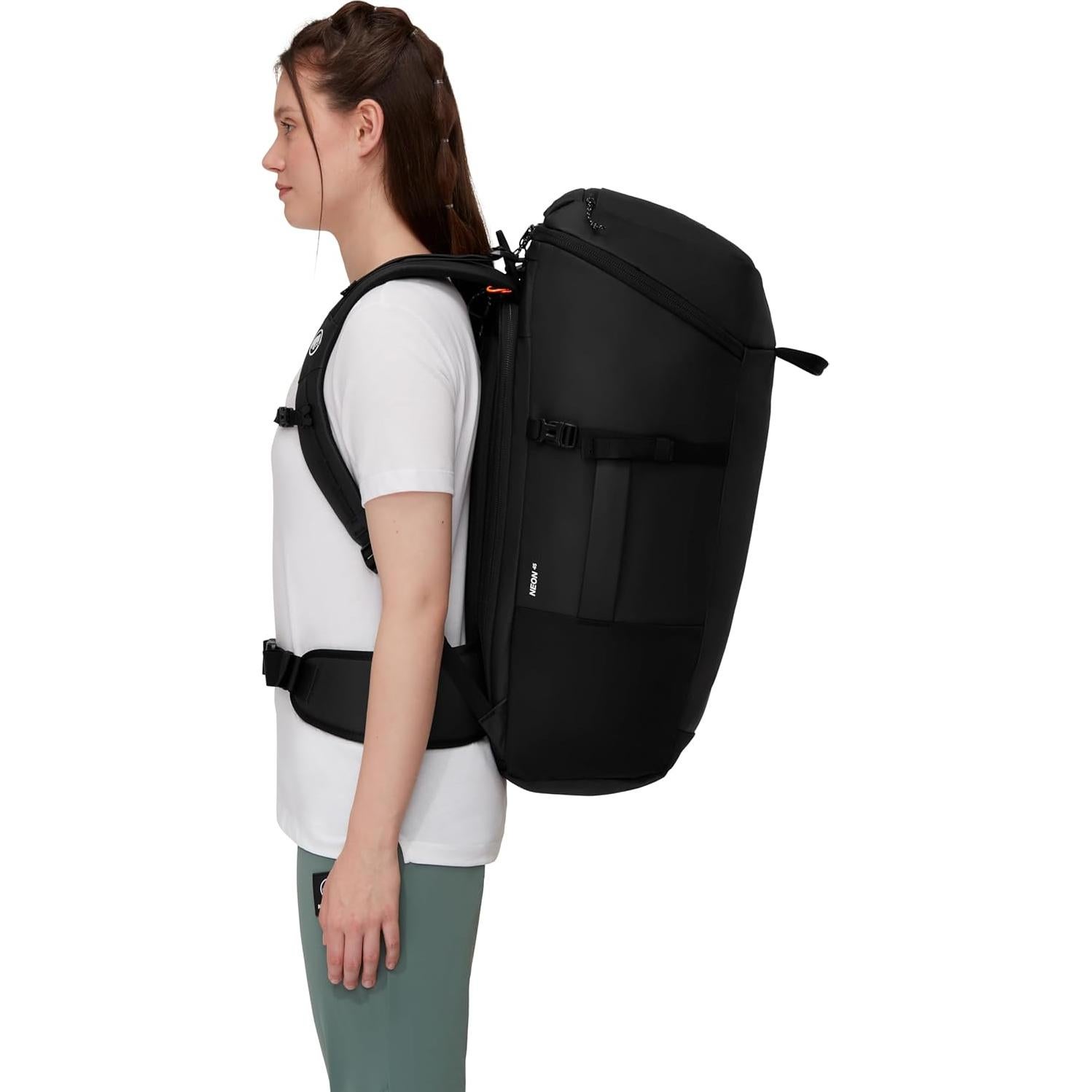 Mochila de Escalada Mammut Neon 45L Negra con Compartimentos