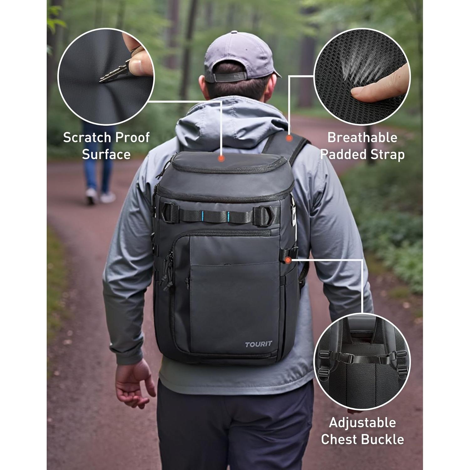 Mochila Enfriadora TOURIT 28L Aislada Impermeable 2 Compartimentos