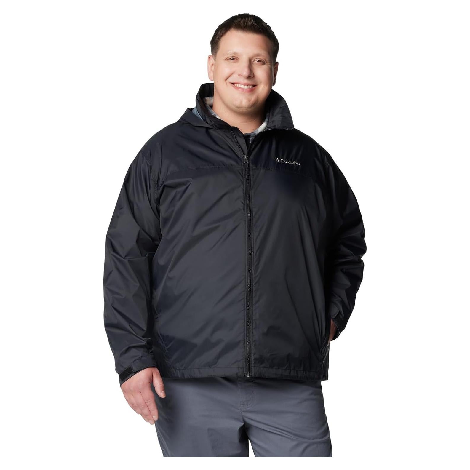 Chaqueta de Lluvia Columbia Glennaker Lake II Hombre XL Negra